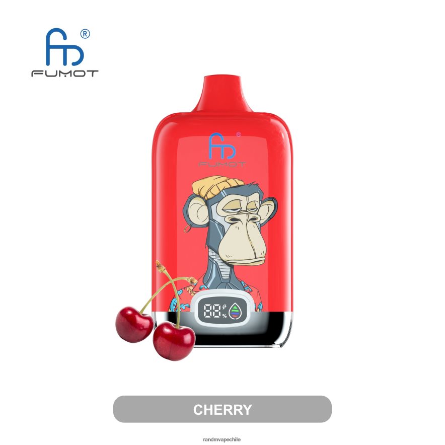 Best RandM Flavours | Fumot Original RandM Digital Box H6282X8 Dispositivo de vapeo con pantalla de líquido y batería 12000 cereza