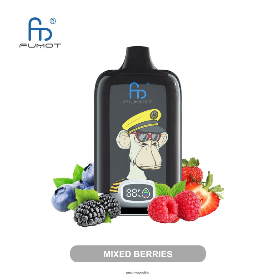 Best RandM Flavours | Fumot Original RandM Digital Box H6282X8 Dispositivo de vapeo con pantalla de líquido y batería 12000 cereza