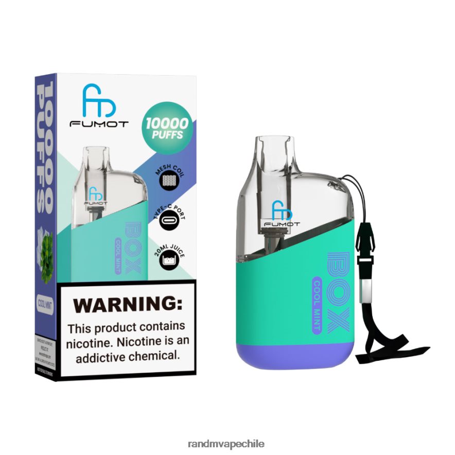 RandM Vape Flavours | Fumot Original RandM Tornado Box H6282X87 Dispositivo vapeador con control de flujo de aire 10000 1 ud. menta fresca
