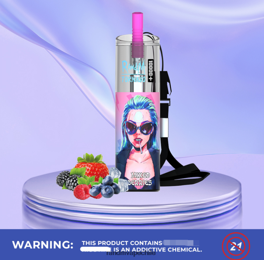Best RandM Flavours | RandM Tornado H6282X78 Dispositivo vapeador con control de flujo de aire 10000 plus 1 ud. bayas mixtas