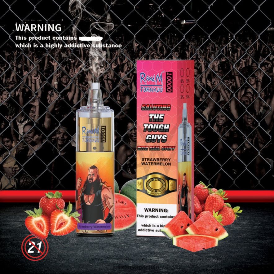 Best RandM Flavours | RandM Tornado H6282X108 Dispositivo vapeador con control de flujo de aire 10000 1 ud. sandia fresa