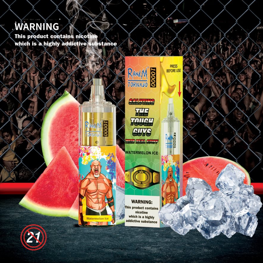 Best RandM Flavours | RandM Tornado H6282X108 Dispositivo vapeador con control de flujo de aire 10000 1 ud. sandia fresa
