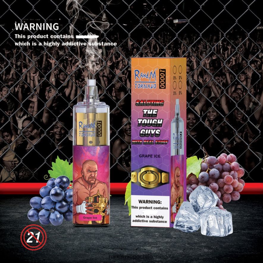 Best RandM Flavours | RandM Tornado H6282X108 Dispositivo vapeador con control de flujo de aire 10000 1 ud. sandia fresa