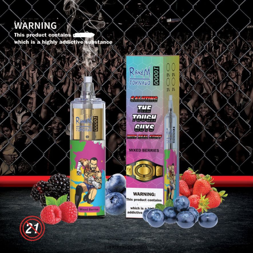 RandM Shop Discount | RandM Tornado H6282X120 Dispositivo vapeador con control de flujo de aire 10000 1 ud. arándano frambuesa agria