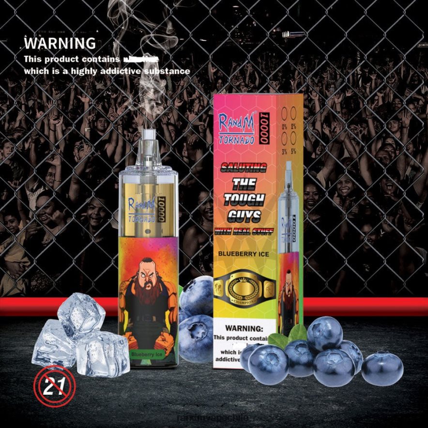 RandM Tornado Online Shop | RandM Tornado H6282X104 Dispositivo vapeador con control de flujo de aire 10000 1 ud. hielo de arándanos