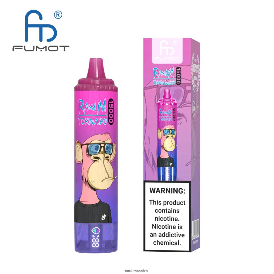 RandM Shop Discount | Fumot RandM Tornado H6282X30 Dispositivo vape 15000 con batería y pantalla ejuice versión 1 limonada rosa