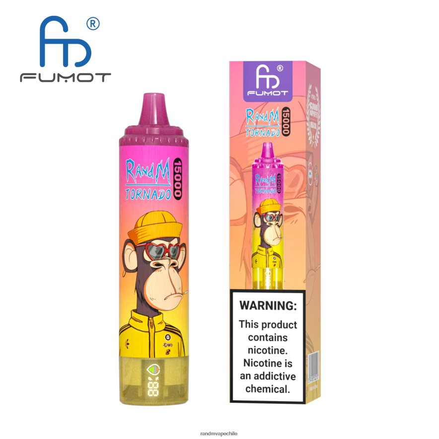 RandM Tornado Online Shop | Fumot RandM Tornado H6282X34 Dispositivo vape 15000 con batería y pantalla ejuice versión 2 uva fresa