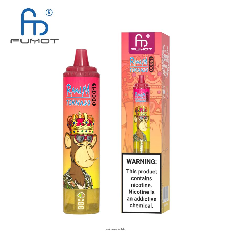 RandM Tornado Online Shop | Fumot RandM Tornado H6282X34 Dispositivo vape 15000 con batería y pantalla ejuice versión 2 uva fresa