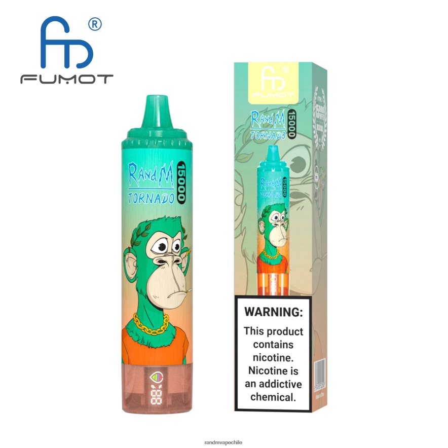 RandM Tornado Online Shop | Fumot RandM Tornado H6282X34 Dispositivo vape 15000 con batería y pantalla ejuice versión 2 uva fresa
