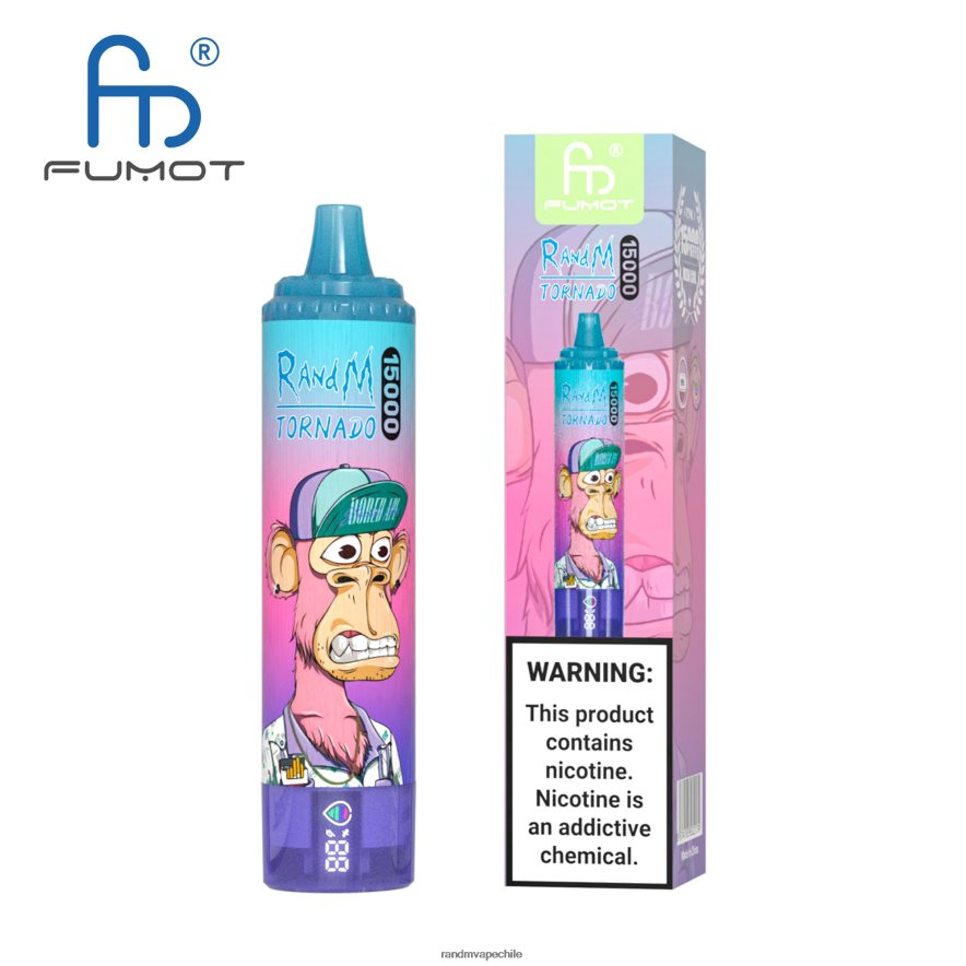 RandM Tornado Online Shop | Fumot RandM Tornado H6282X34 Dispositivo vape 15000 con batería y pantalla ejuice versión 2 uva fresa