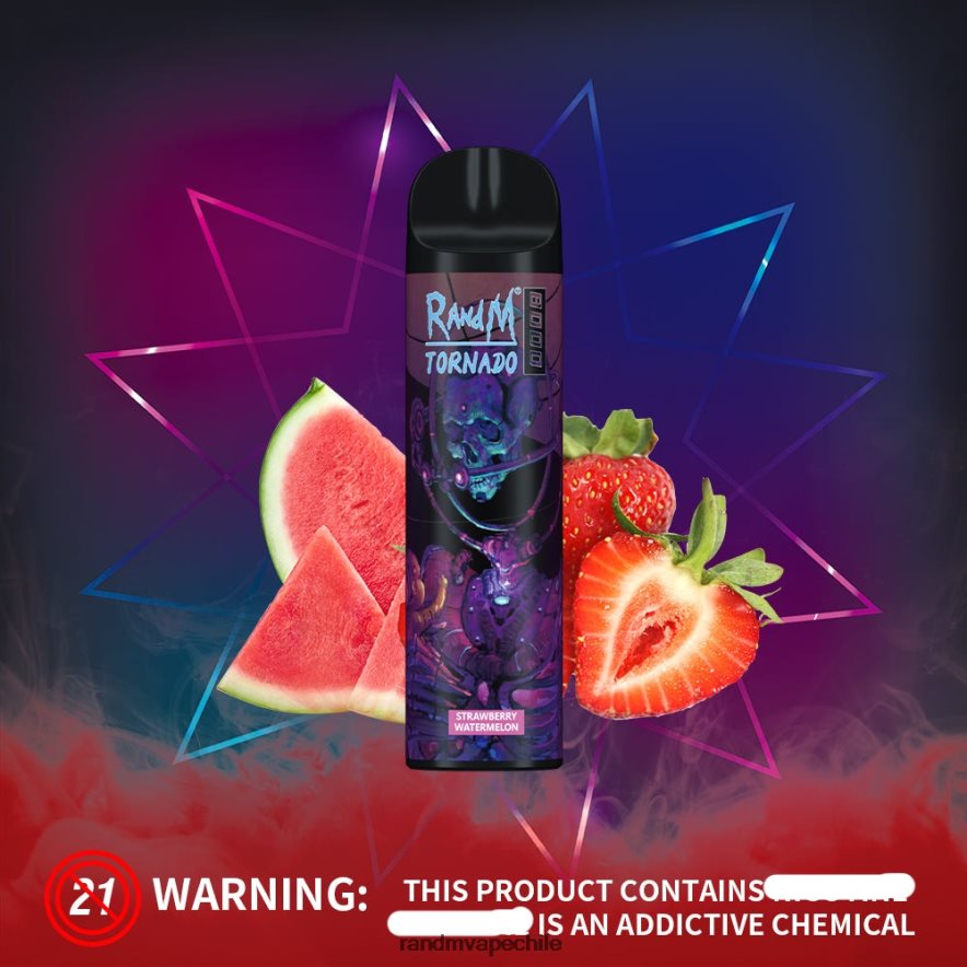 Best RandM Flavours | RandM Tornado H6282X238 Dispositivo vapeador con control de flujo de aire 8000 1 ud. sandia fresa