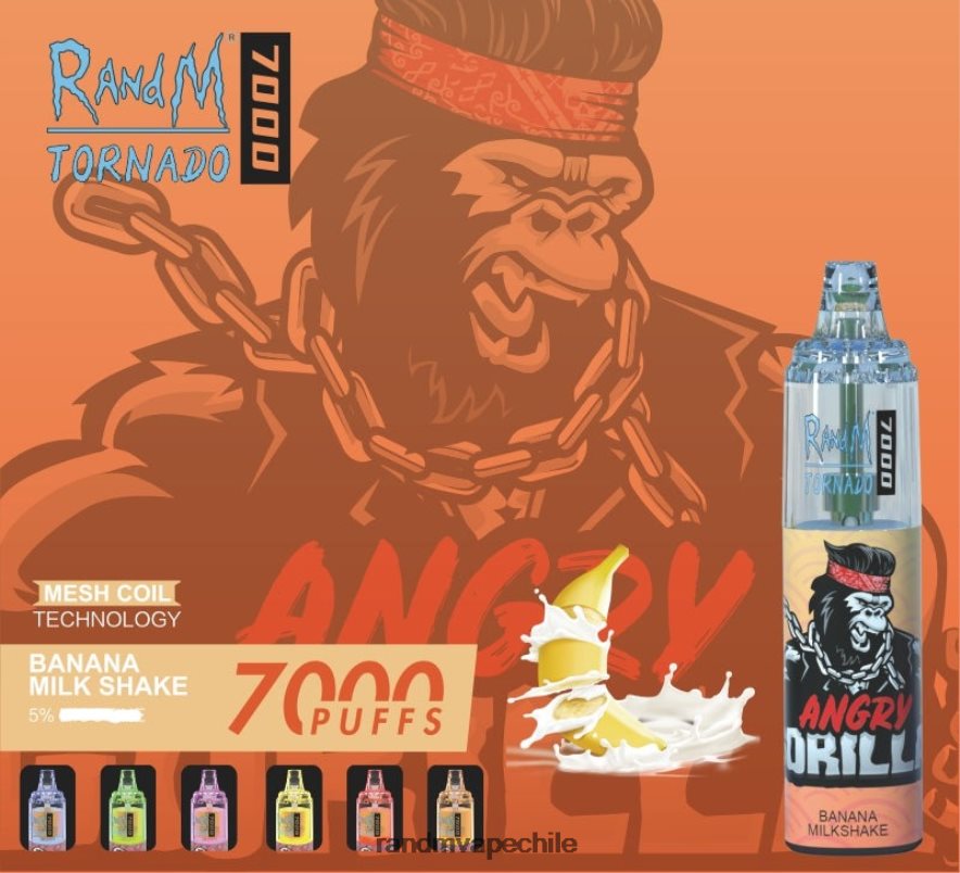 RandM Vape Flavours | RandM Tornado H6282X177 Dispositivo vapeador con control de flujo de aire 7000 1 ud. Batido de plátano