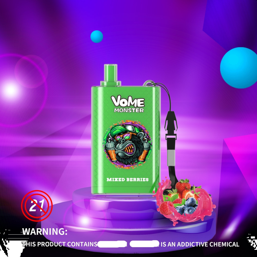 Best RandM Flavours | RandM Vome Monster H6282X278 Dispositivo vape pod con control de flujo de aire 10000 1 pieza bayas mixtas