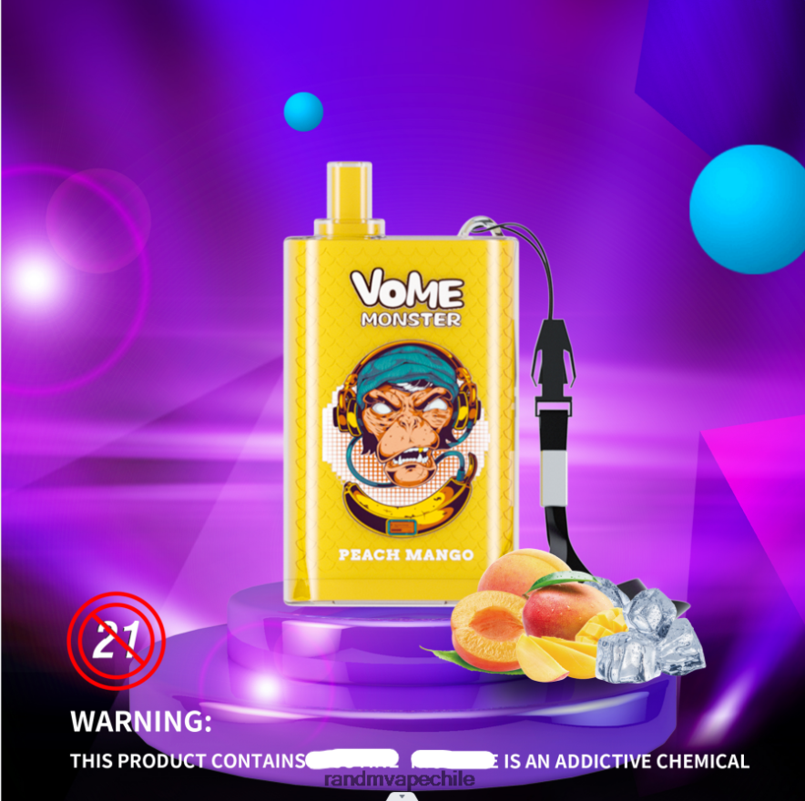 RandM Vape Flavours | RandM Vome Monster H6282X277 Dispositivo vape pod con control de flujo de aire 10000 1 pieza hielo exuberante