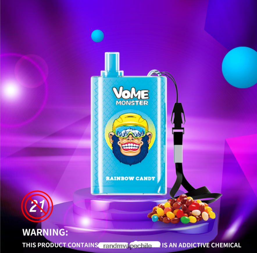 RandM Vape Flavours | RandM Vome Monster H6282X277 Dispositivo vape pod con control de flujo de aire 10000 1 pieza hielo exuberante
