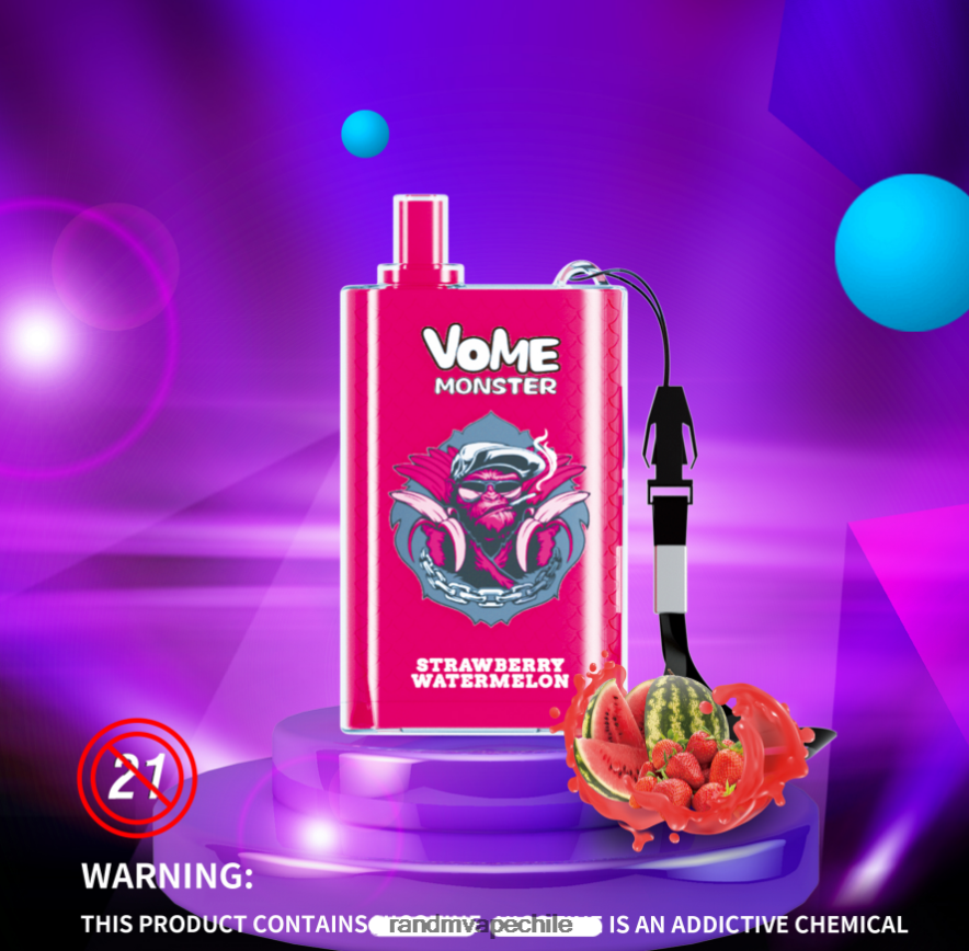 RandM Vape Flavours | RandM Vome Monster H6282X277 Dispositivo vape pod con control de flujo de aire 10000 1 pieza hielo exuberante