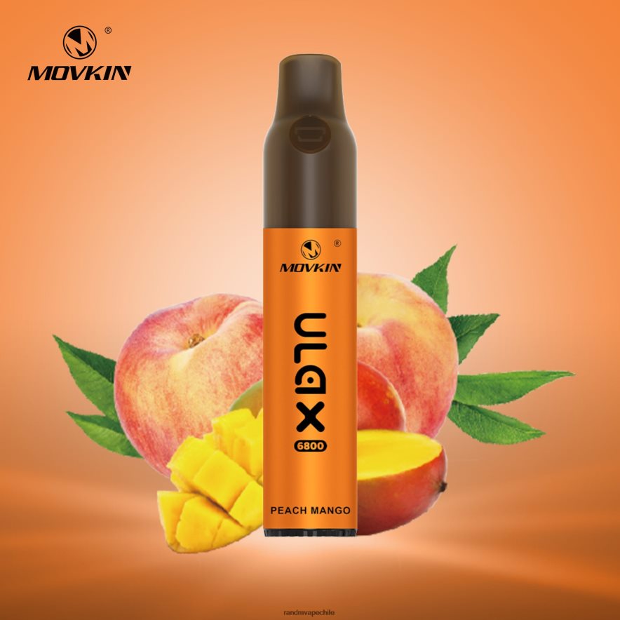 RandM Shop Discount | RandM Movkin Ulax H6282X60 Dispositivo de vapeo desechable recargable 6800 (bobina de cerámica) mango durazno
