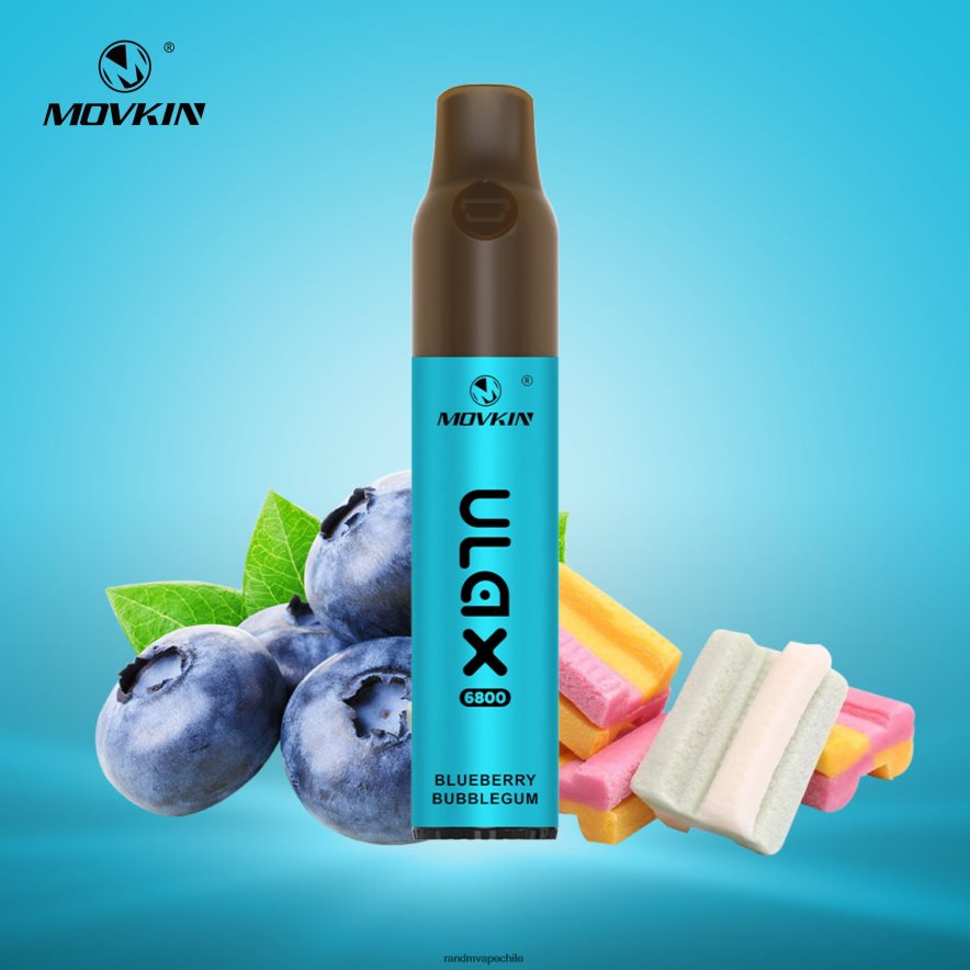 RandM Vape Flavours | RandM Movkin Ulax H6282X67 Dispositivo de vapeo desechable recargable 6800 (bobina de cerámica) chicle de arándanos