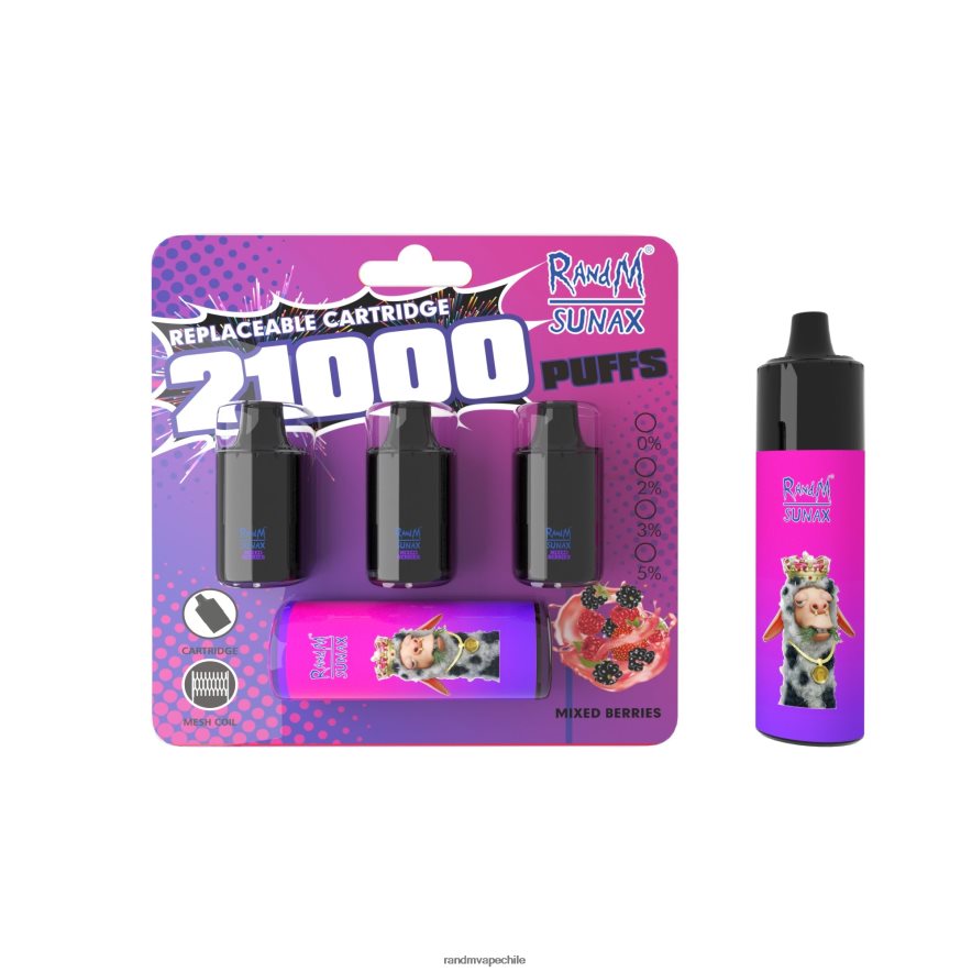 RandM Shop Discount | RandM Sunax H6282X270 Dispositivo de vapeo reemplazable con cápsula de control de flujo de aire 21000 1 ud. bayas mixtas