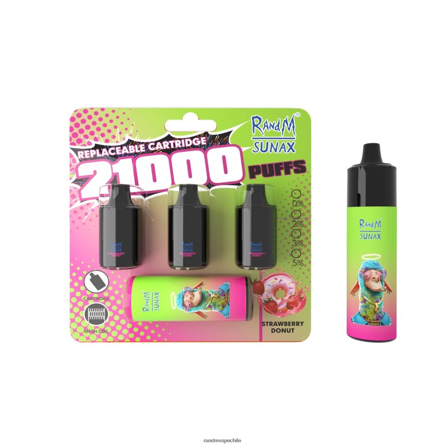 RandM Vape Sale | RandM Sunax H6282X266 Dispositivo de vapeo reemplazable con cápsula de control de flujo de aire 21000 1 ud. hielo exuberante