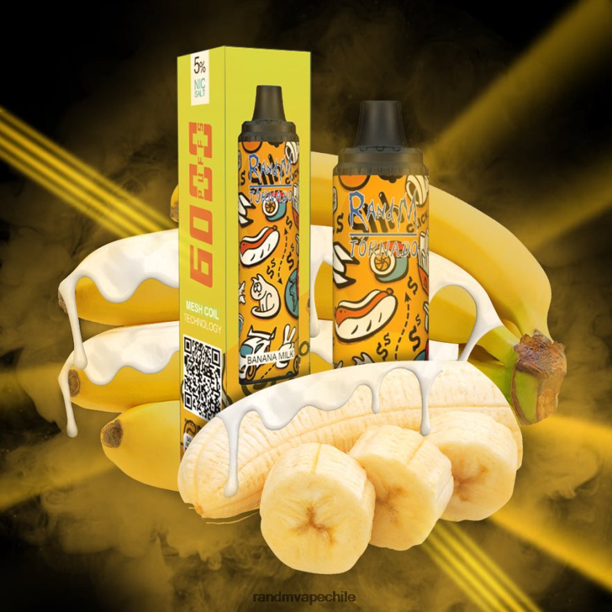Best RandM Flavours | RandM Tornado H6282X288 Dispositivo vape pod con control de flujo de aire 6000 1 pieza la leche de plátano