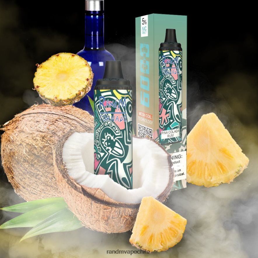 RandM Shop Discount | RandM Tornado H6282X280 Dispositivo vape pod con control de flujo de aire 6000 1 pieza ron piña colada