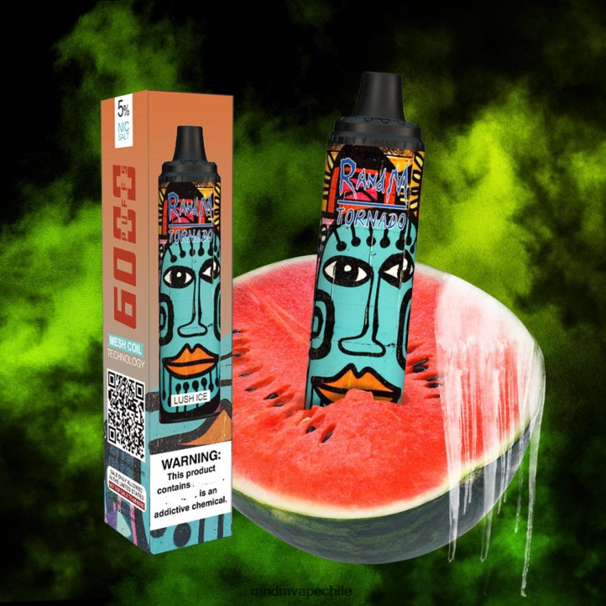 RandM Shop Discount | RandM Tornado H6282X290 Dispositivo vape pod con control de flujo de aire 6000 1 pieza hielo exuberante