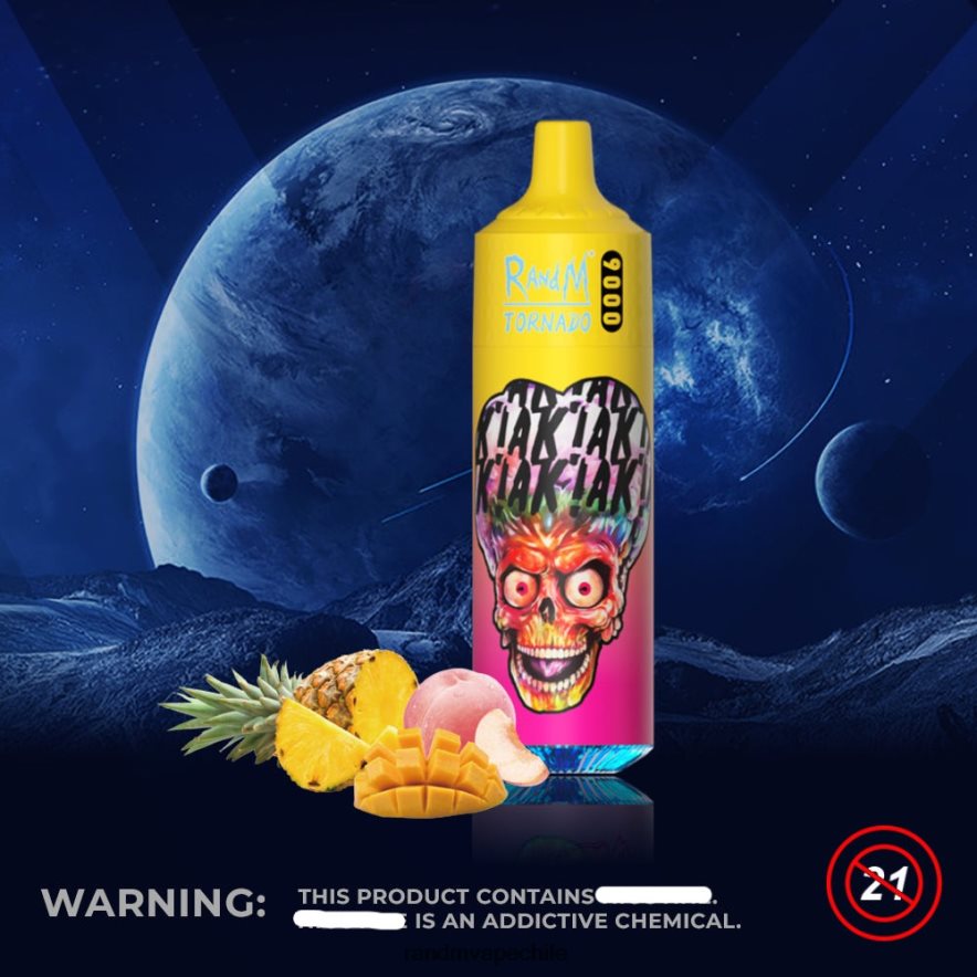 RandM Vape Online | RandM Tornado H6282X133 Dispositivo vape pod 9000 1 pieza versión 1 piña y mango color durazno